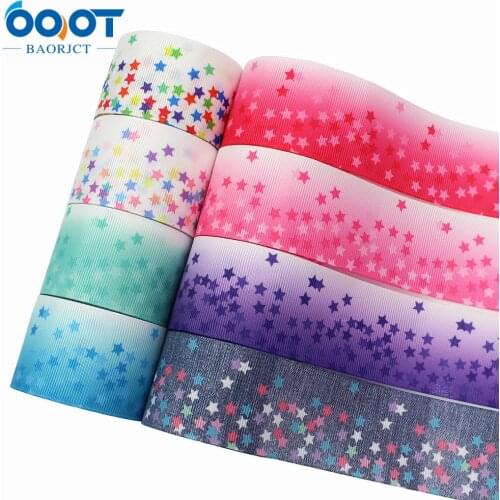L-20817-794,1-1/2"(38mm),10yards Geometry series Sky stars grosgrain Ribbons,bow cap DIY accessories decorations