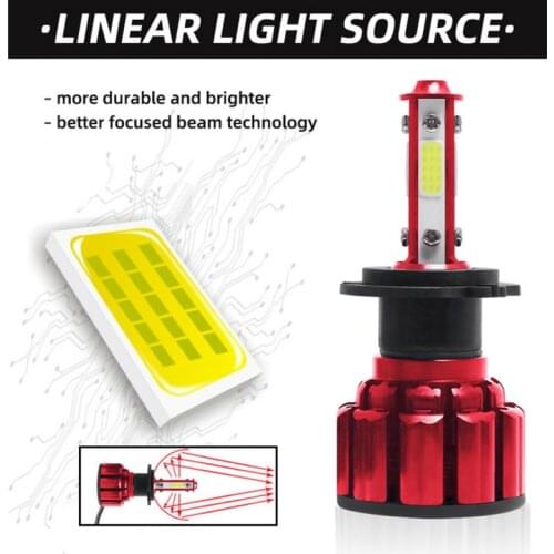 Car Headlight Bulbs 9004 9005 9006 9007 LED 16 Car Led Headlights H4 H7 H13 H8 H9 H11 8000LM 6500K 52W Car LED Lights