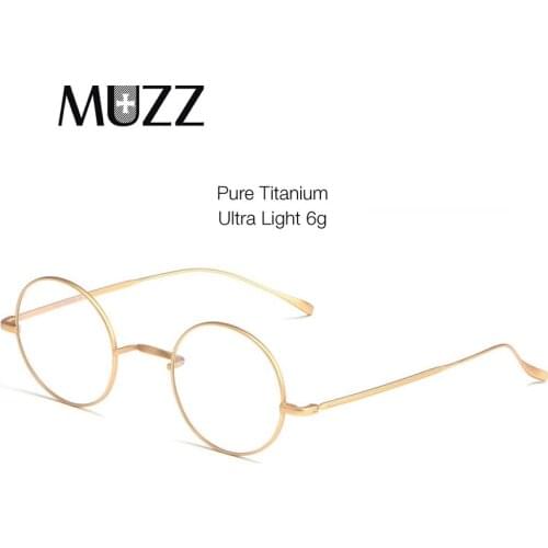 Men Pure Titanium Round Glasses Women Retro Japan Myopia Optical Prescription Eyeglasses Frames Ultralight Small Eyewear Oculos