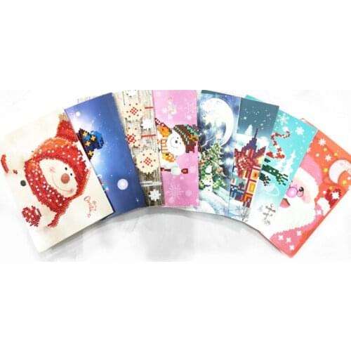 New 5D DIY Diamond Painting Kit Greeting Cards Christmas Birthday Gift Embroidery Mosaic For Kids Family Handwork Joy Craft