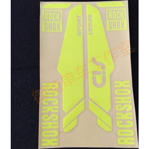 Hot sale mountain bike frame stickers for rockshox/rock shox reflective fork sticker