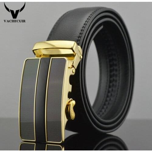 New Arrival 2017 Mens Belt Luxury Brand Genuine Leather Belt For Men Business Automatic Buckle Correas Gift Belts For Men Q216