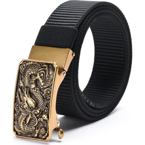 New Mens Casual Tactical Waistband Automatic Checkoff Animal Patterns Buckle Belt Extended Edition Nylon Woven Women Belt g258