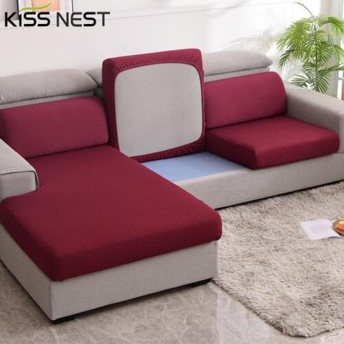 Jacquard Sofa Seat Cushion Cover,Chair Pets Kids Furniture Protector,Stretch Washable Removable Slipcover 10 Colors