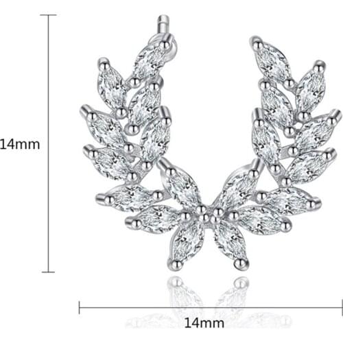 Women Peace Earrings Women Earrings Copper Inlaid 3A Zircon Korea Fashion Simple Branch Earrings Fashion Design Party Jewelry