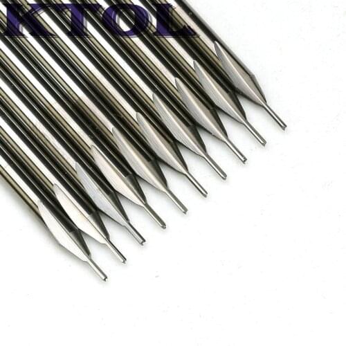 10pcs 1/8'' x1.0x3MM Double Flute Straight Slot Carbide Milling Cutter Engraving Blades for MDF CNC Router Tools Cutting/Carving