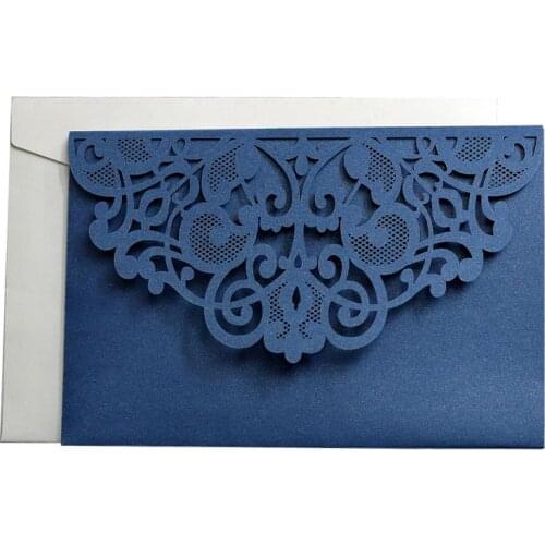 10PCS Bowknot Glitter Invitations European Style Laser Cut Wedding Invitations Holiday Greeting Card Cover