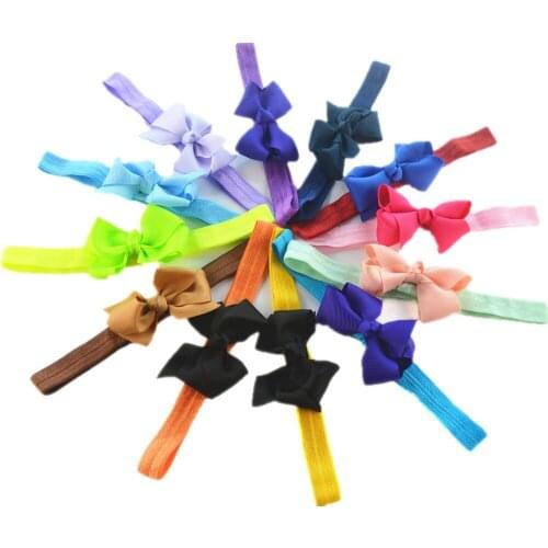 100 pcs/lot , 2.75" Twist Grossgrain Ribbon Bow Headband Hair Accessories Photography Prop