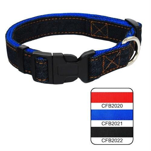 100Pcs/Lot Lively Pet Dog Denim & Nylon Collar Buckle Style 2.0cm CFB2020