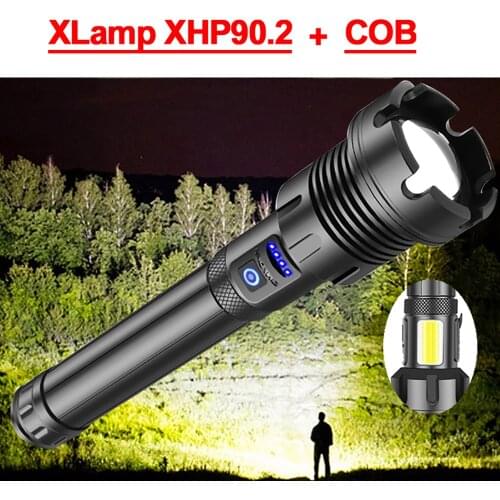 High Power Led Flashlights XHP90 Most Powerful Flashlight Torch XHP70 Tactical Flashlight Usb Rechargeable Xhp70.2 Flash Light