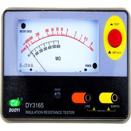 DY3165 550V 2000M ohm Analogue Megger Insulation Tester with Electronic Pointer Type
