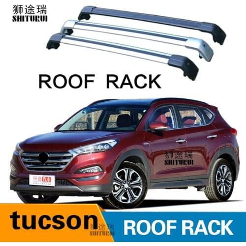 SHITURUI 2Pcs Roof Bars for Hyundai Tucson SUV 2015-2020 Aluminum Alloy Side Bars Cross Rails Roof Rack Luggage