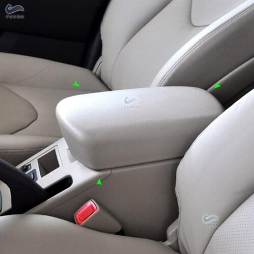 Gray PU Leather with Sponge Car Accessories Center Console Lid Armrest Box Cover Trim For Toyota Rav4 RAV 4 2006 2007 - 2012