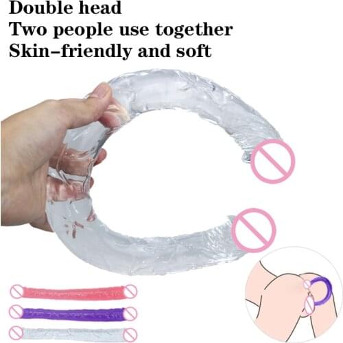 Long Realistic Double Head Dildo Penis Sex Toys For Women Masturbate Intimate Pornography Goods Adult Toys Sex For Two Sex Shop