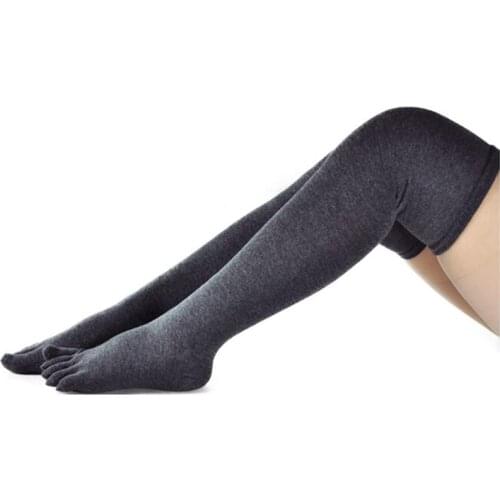 Five Finger Knee Socks Women Cotton Thigh High Over The Knee Stockings for Ladies Girls 2020 Warm Long Stocking Sexy Medias