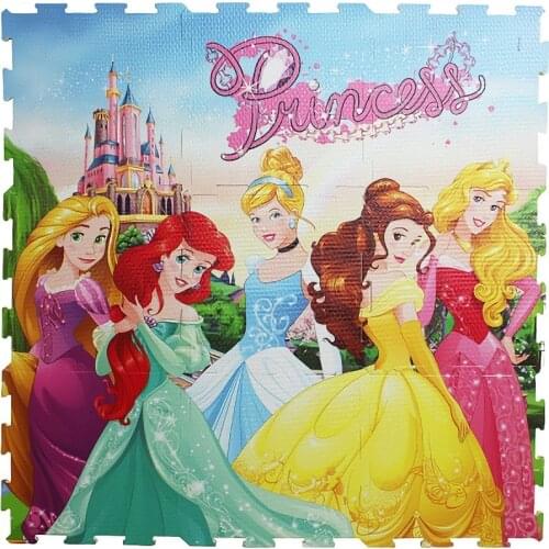 Disney Princess 9pcs/lot EVA Baby Foam Play Mat Floor Kids Carpet for Children Safety Kids Play Mat Activity Gym for Baby