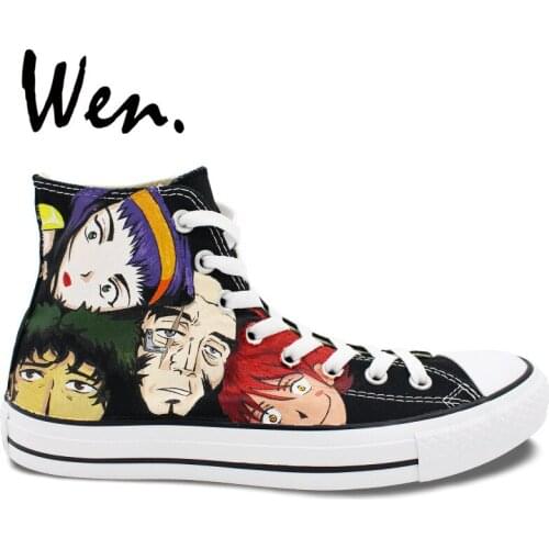 Wen Clause Unisex Shoes Anime Design Custom Cowboy Bebop High Top Hand Painted Canvas Shoes for Birthday Gifts Sneakers Sports