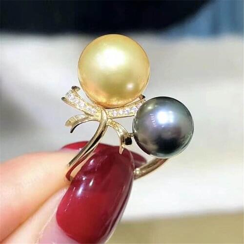 Wholesale Classic 925 Silver Ring Accessories Settings Adjustable Blank Pearl Ring Setting Base For Women Diy Jewelry Making