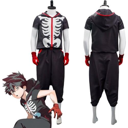 Anime Kemono Jihen Kabane Kusaka Cosplay Costume Hooded Top Pants Outfits Halloween Carnival Suit