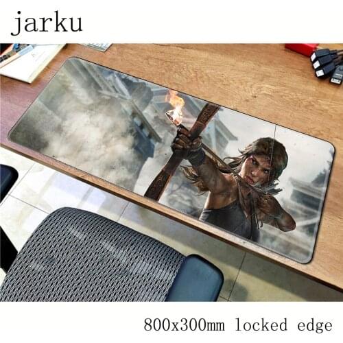 Tomb raider mousepad gamer 800x300X3MM gaming mouse pad large Gorgeous notebook pc accessories laptop padmouse ergonomic mat