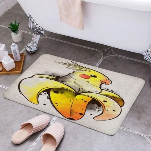 Banana parrot 3D Print Doormats Rectangle Non-Slip DoorMat Bedroom Kitchen Entrance Print Door rugs Dropshipping