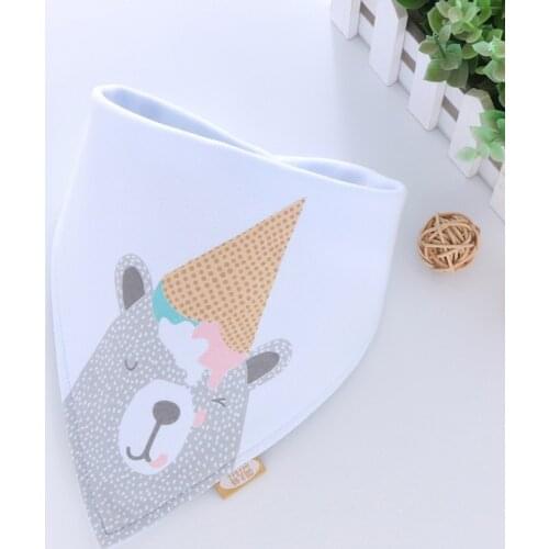 Minimalist Cartoon Pattern Cotton Drool Bibs Saliva Towel New Born Baby Food Feeding for Child Toddler Infant Kids Children Gift