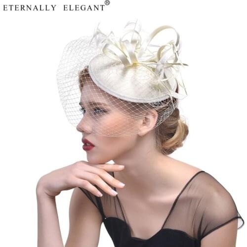 Fashion Fascinator Feather Wedding Cocktail Bridal Headwear Bridal Hair Accessories For Wedding Party Hats EL678