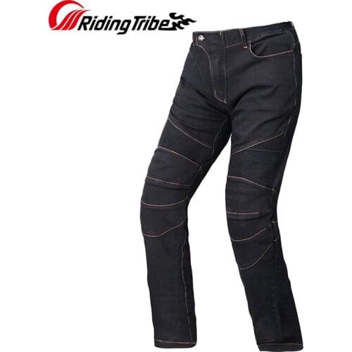 Riding Tribe Motorcycle Mens Biker Jeans Protective Gear Motocross Motorbike Racing Breathable Pants Straight Trousers HP-11