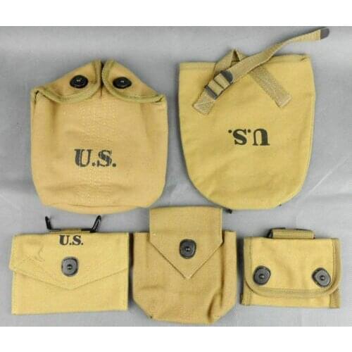 OUTDOORS MILITARY FULL SET WWII US ARMY CANVAS POUCH BAG CASE armyshop2008