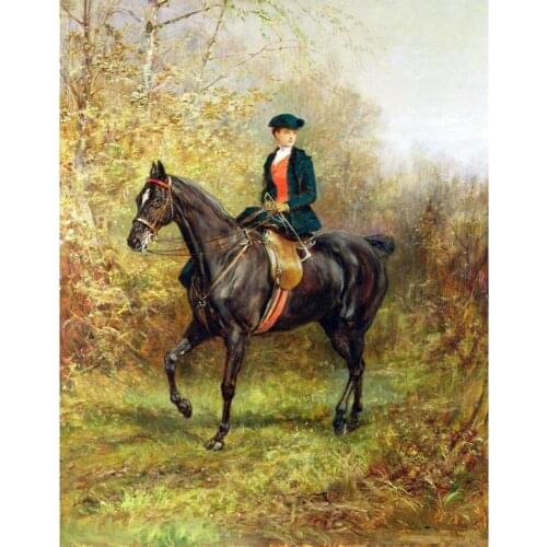 Wall art Paintings by Heywood Hardy The Morning Ride landscapes art hand painted oil on Canvas