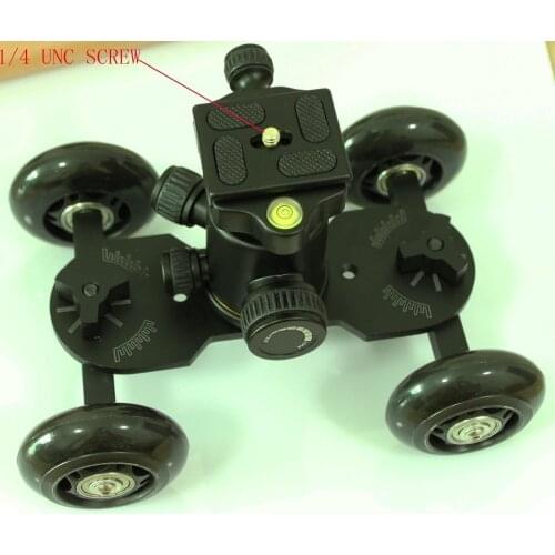 NEW Black Dolly kit 22 lbs Skater wheel Camera Truck with Tripod Ball Head