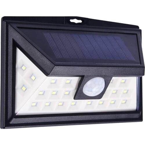 New year 3 Modes 24 LED Solar Motion Sensor Light Outdoor Garden Lights for Yard Deck Garden Stair