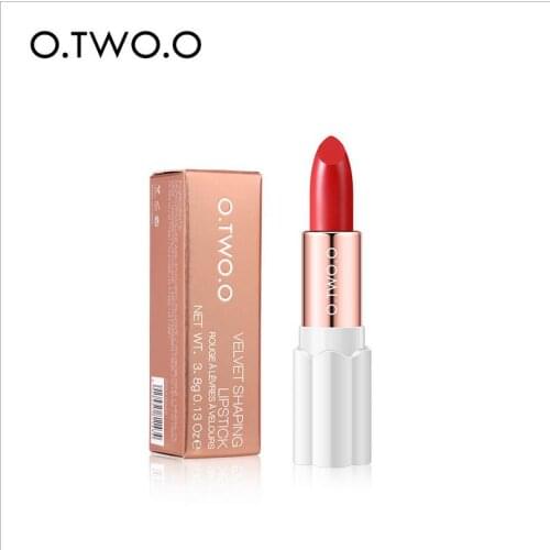 O.TWO.O Semi Velvet Lipstick Nude Rich Color Waterproof Moisturizing Long Lasting Lightweight Lips Makuep 12 Colors T1496