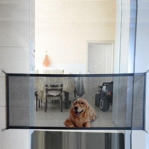 Pet Dog Gate Barrier Safety Guard Net Fence Folding Child Dog Door Isolation for Household Animal Dogs Ornaments