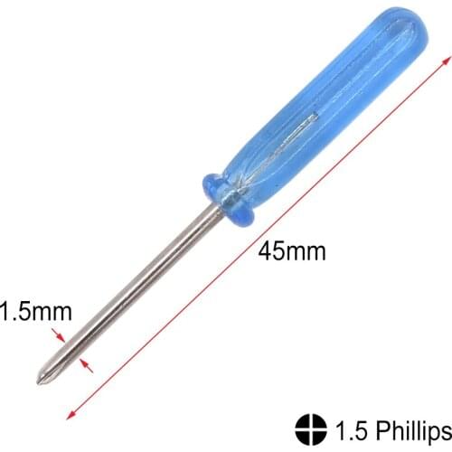 Blue 45mm Mini 1.5 Phillips / 2.0 Phillips / 2.0 Slotted Screwdriver Screw Driver Key Electronic mainte 10000pcs/lot
