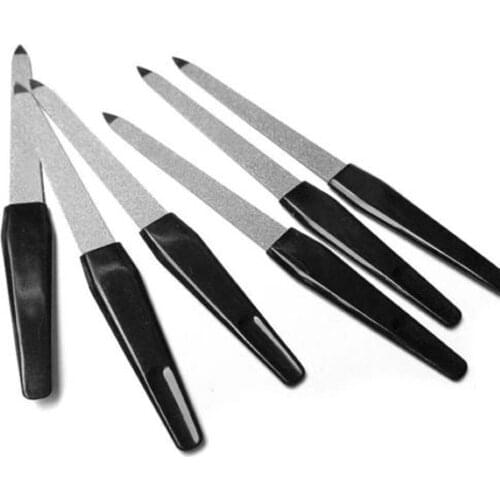 2019 New High Quality Metal 1 Piece Plastic Handle Metal Double Sided Nail Files Nail File Manicure DIY Pedicure Tool Nail File