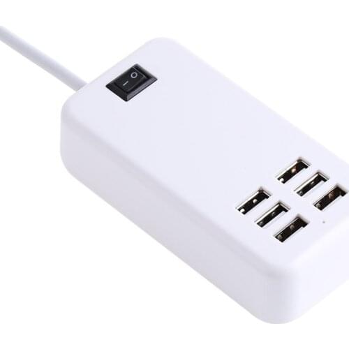 Portable charger 6 Port USB Charger Universal Multiple Wall Charging EU US Plug Mobile Phone Charge Adapter For Samsung Huawei