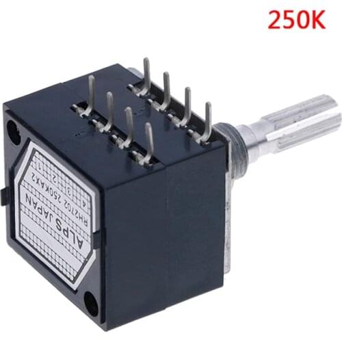 Potentiometer 250K Log Alps Audio Amp Volume Control Pot Stereo W Loudness Potentiometers