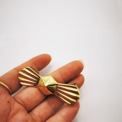 Lovely Bowknot Shaped Handle Drawer Cabinet Door Knob Solid Brass Furniture Handles Gold Diy Decoration Pulls