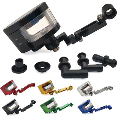 CNC Motorcycle Brake Fluid oil Reservoir Cup tank +support bracket For BMW C400GT C600 C650 C650GT Sport F650GS F700GS F800R