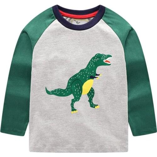 Dinosaur Boys Tees New Autumn Spring Children Cotton Boys T shirts Fashion Baby Long Sleeve Tops Blouse