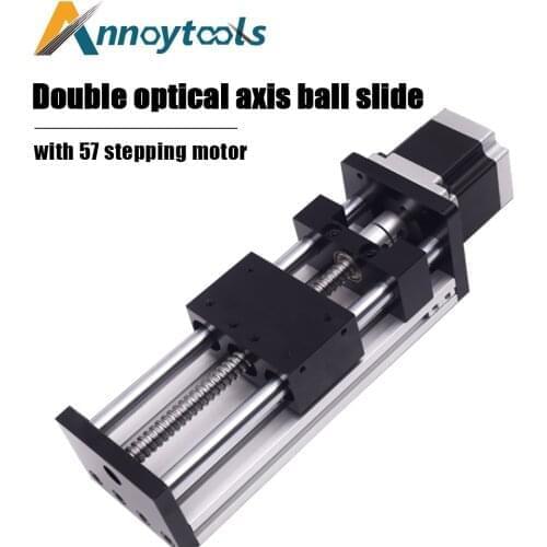50-200mm Effective Stroke Dual optical axis Linear Guide Module for CNC Laser Engraving Machine 1204/1604/1610