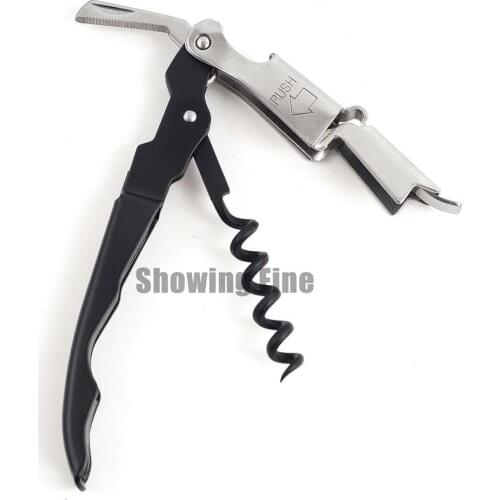 High Quality Coutale Mini Corkscrew Pocket Wine Opener Convenient to Carry Double Hinges Wine Bottle Opener with Paper Sheath