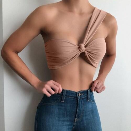 Womens Sexy Sleeveless Off Shoulder Tops Girls Irregular Lace-up Vest, Casual Tight Backless Hollow Clothing Crop Top Female