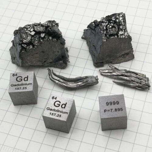 10mm Gadolinium Gd Cubic Periodic Table Cube 99.99% Pure Gadolinium Cubic Metal Gift Rare Metal Gadolinium Element Block Sample