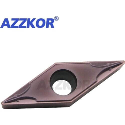 VCMT1604-TM External Turning Tool Inserts CNC Center Lathe For Stainless Steel Maching AZZKOR Ceramic Carbide Blades NT205 10pcs
