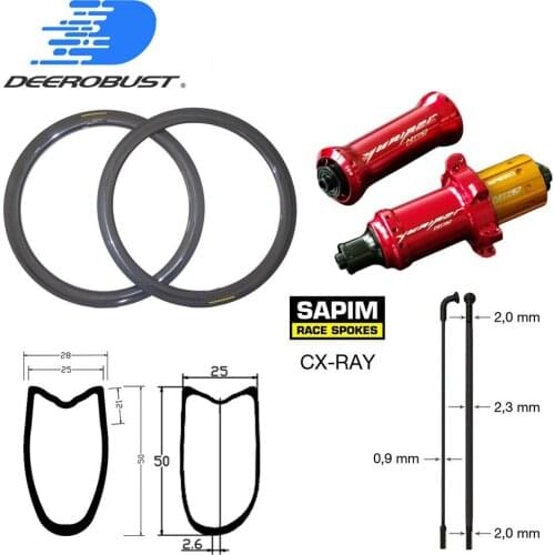 1186g Yuniper 700c 50mm x 25mm Tubular Road Bike Carbon Wheels UD 3K Twill Bicycle Wheel set Straight Pull 16 18 20 21 24 Holes