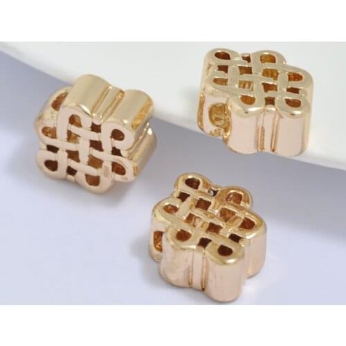 20pcs DIY accessories gold strange new elements of the Peoples Republic of China Chinese knot bead charm