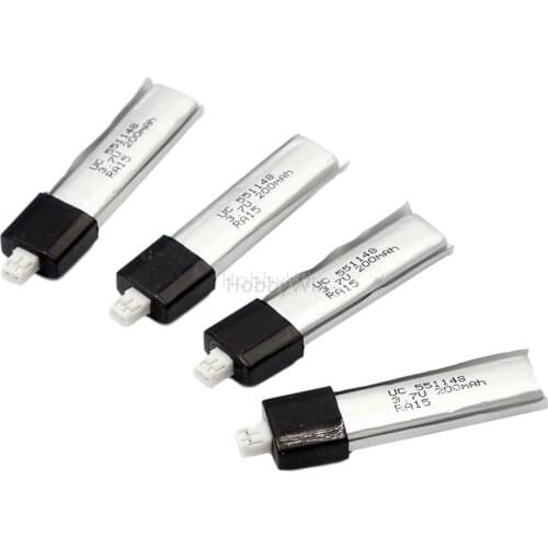 4pcs 3.7V 200mAh LiPO Battery fit for WL V911 RC Helicopter Model Toy Lipolymer Power
