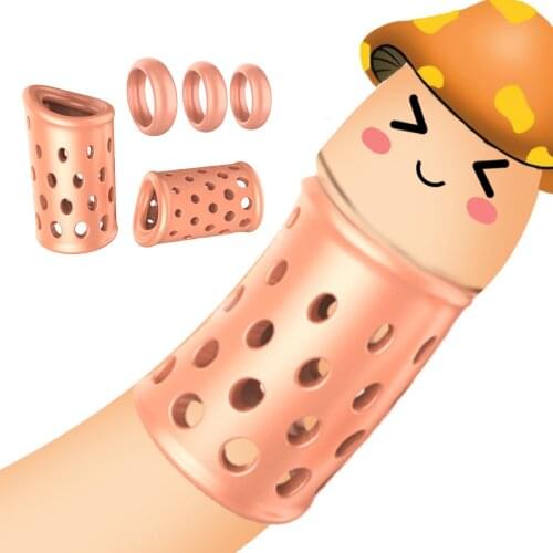 5PCS/Set Foreskin Correction for Men Breathable Penis Rings Cock Rings Delay Ejaculation Sex Toys Adult Male Chastity Device